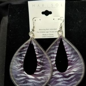 Mar Y Sol String Woven Teardrop Earings